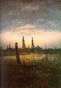 Caspar David Friedrich City at Moonrise oil painting artist